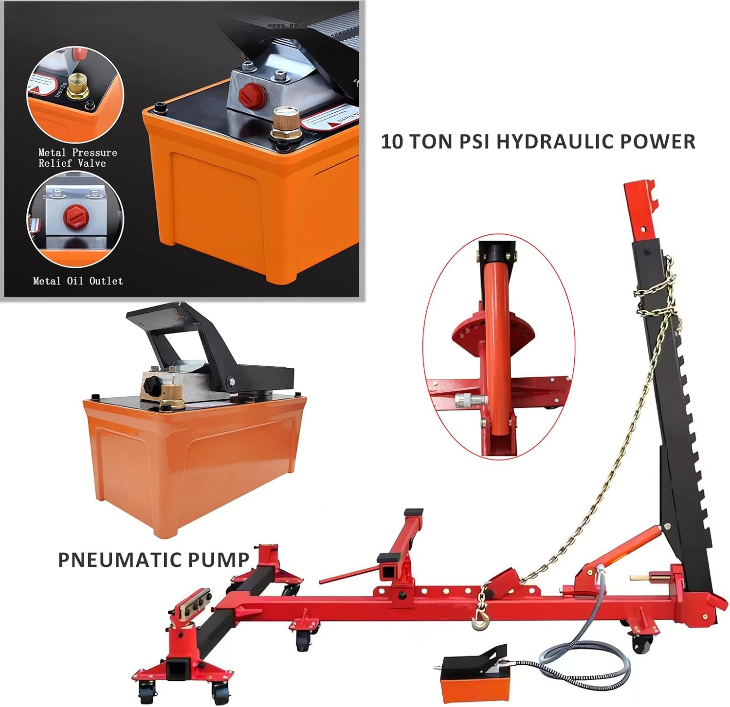 Auto Body Frame Machine 98KN Car Frame Straightener Rack for Collision Repair with Pulling System 6600LBS Loading Capacity
