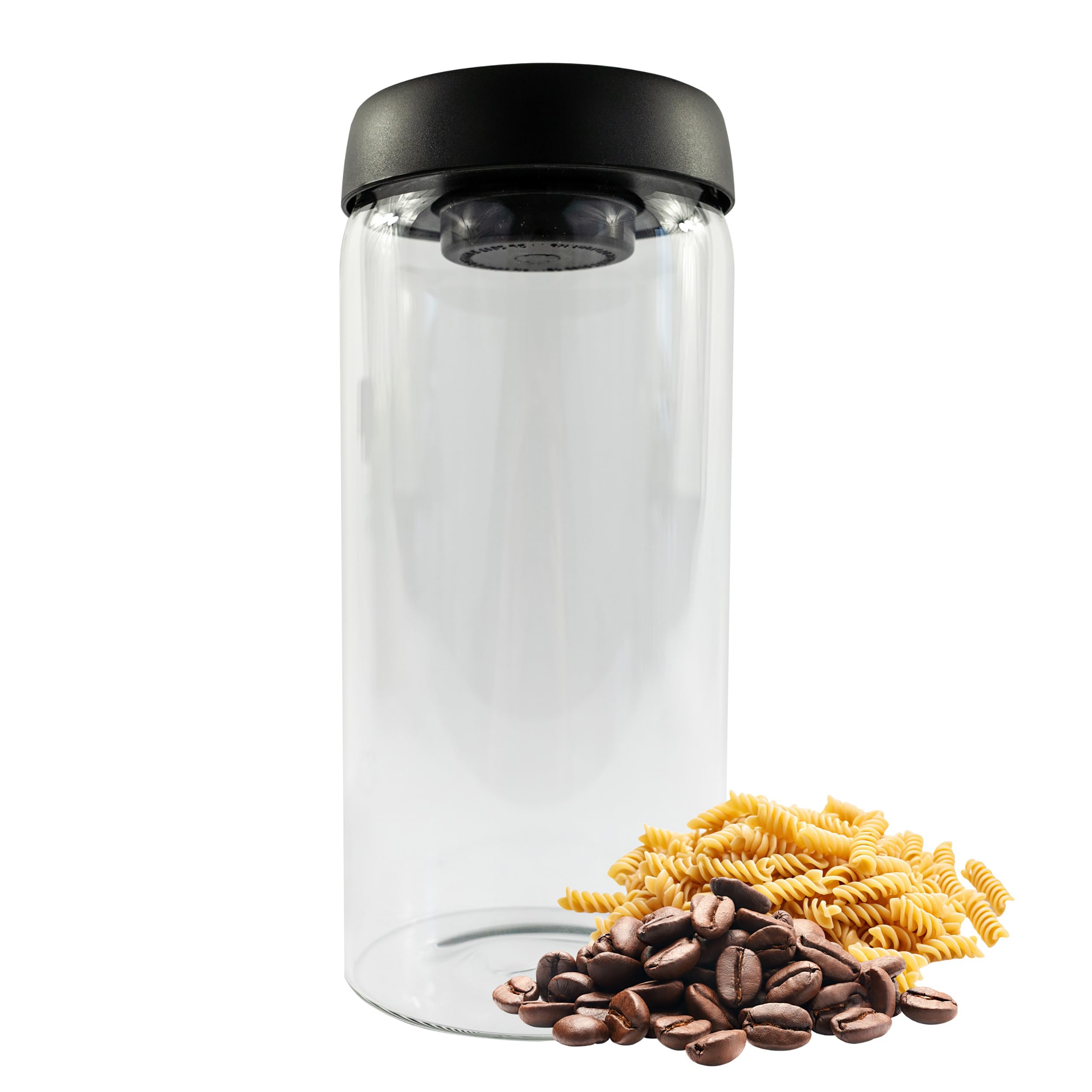Iconique Glass Vacuum Storage Jar 1600ml with Airtight Seal