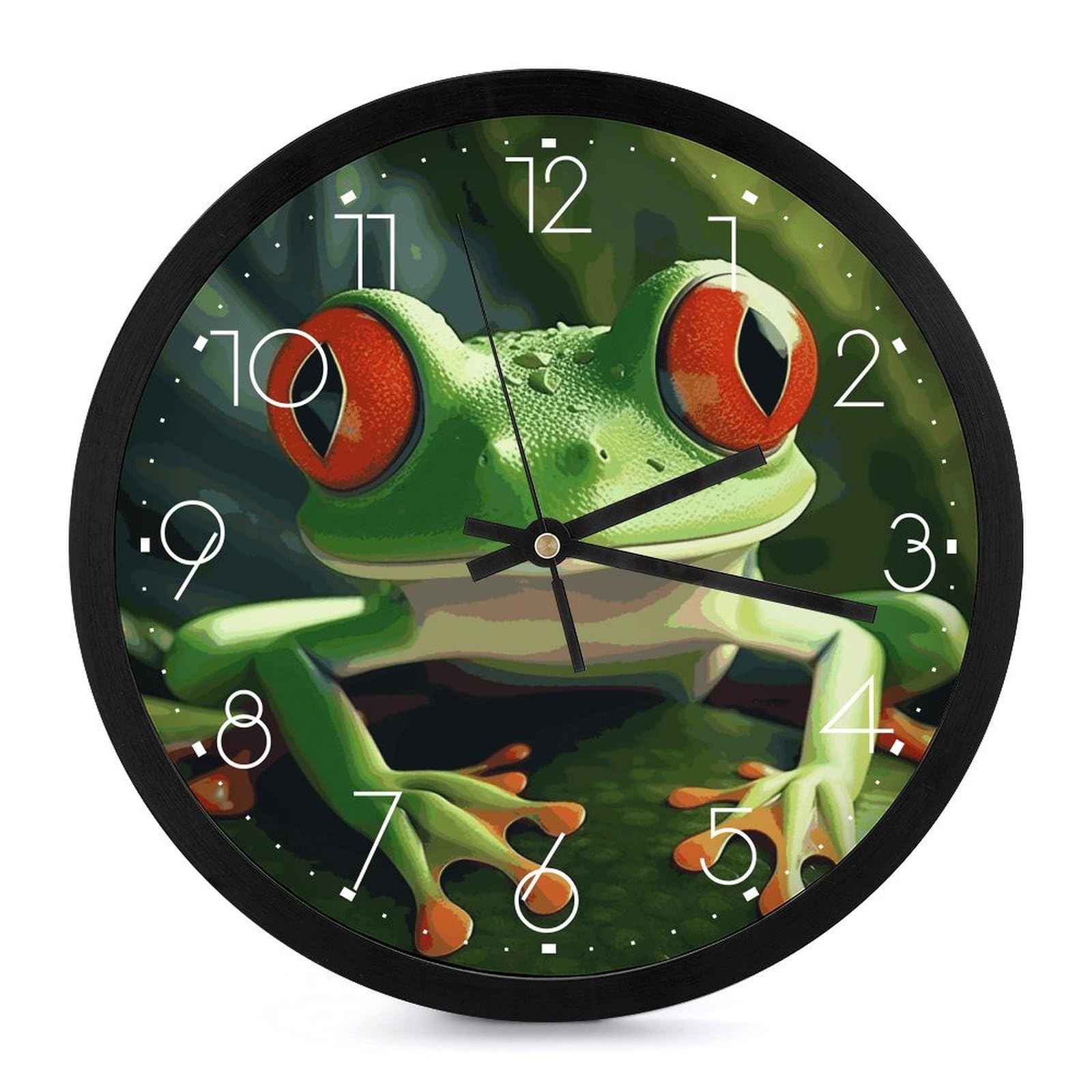 Horloge murale silencieuse 25,4 cm pendule grenouille à pile salon