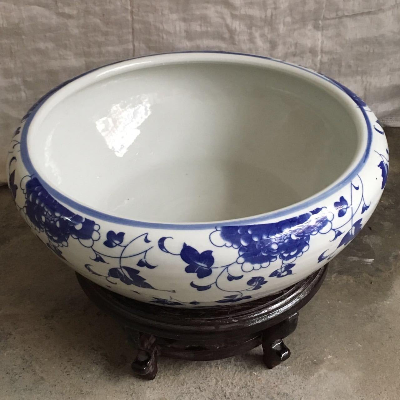 Ceramic Aquarium Water Shallow Basin, 32cm s Shallow Water Tank, Turtle Cylinder, Flowerpot, Ashtray, Ceramic Ornaments,c