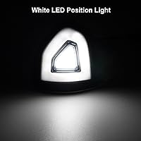 Vista 3 de Luz LED de espejo de remolque compatible con RAM 1500 2021-2023/RAM 2500 3500 2019-2022, luz de señal de giro ámbar, lámpara de posición blanca
