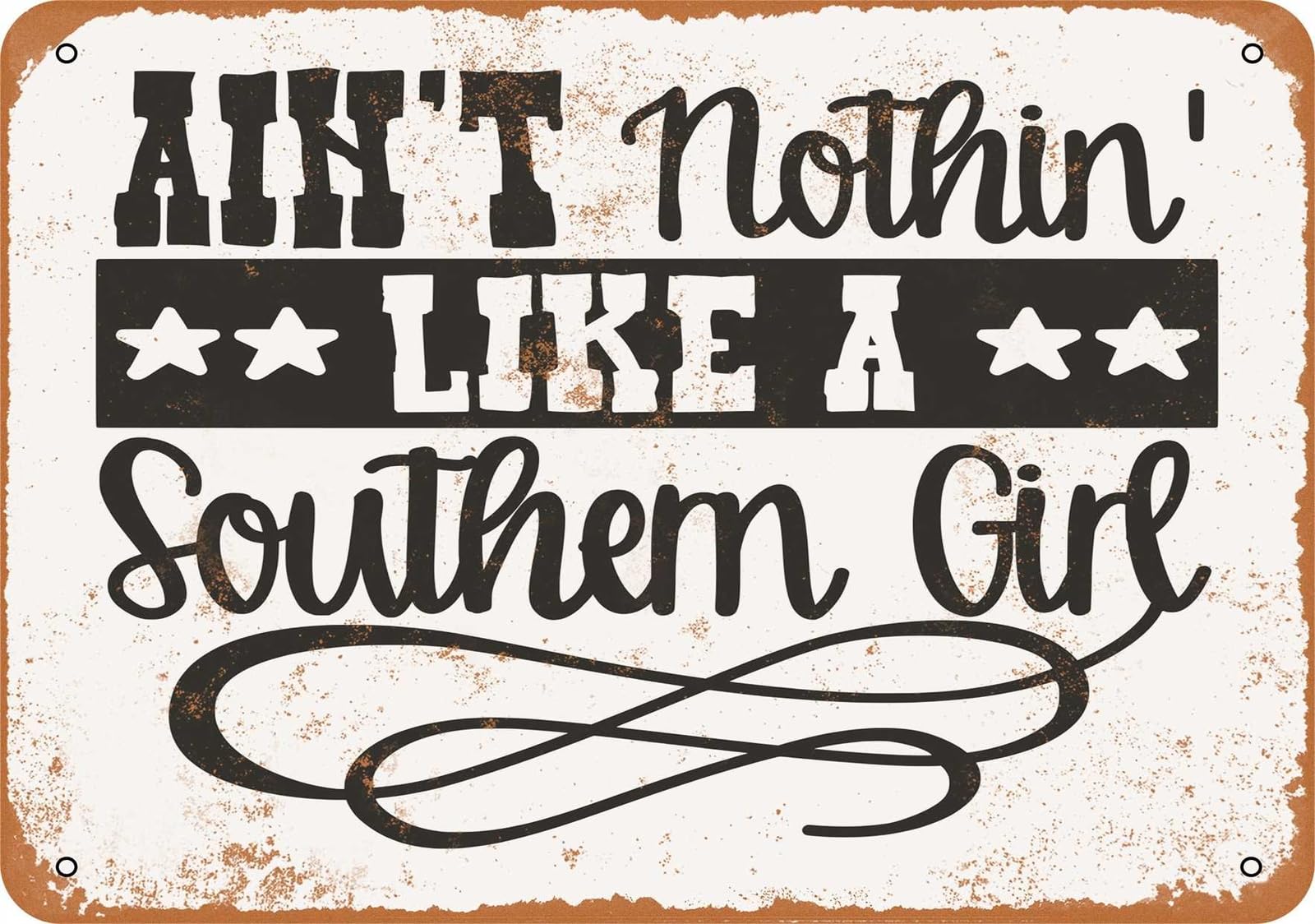 Miaomansenstore Girls Metal Sign - Ain't Nothin' Like A Southern - Vintage Look Home Decor