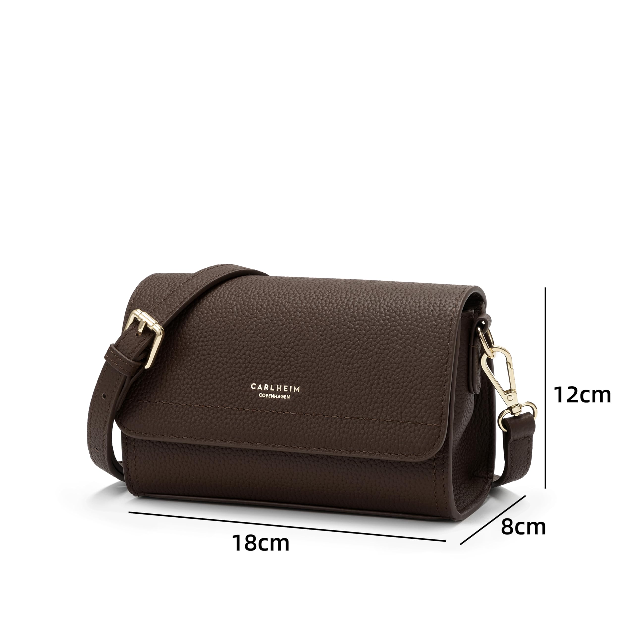 Carlheim, Gotland Genuine Leather collection, Scarlett Genuine Leather Handbag (Brown)
