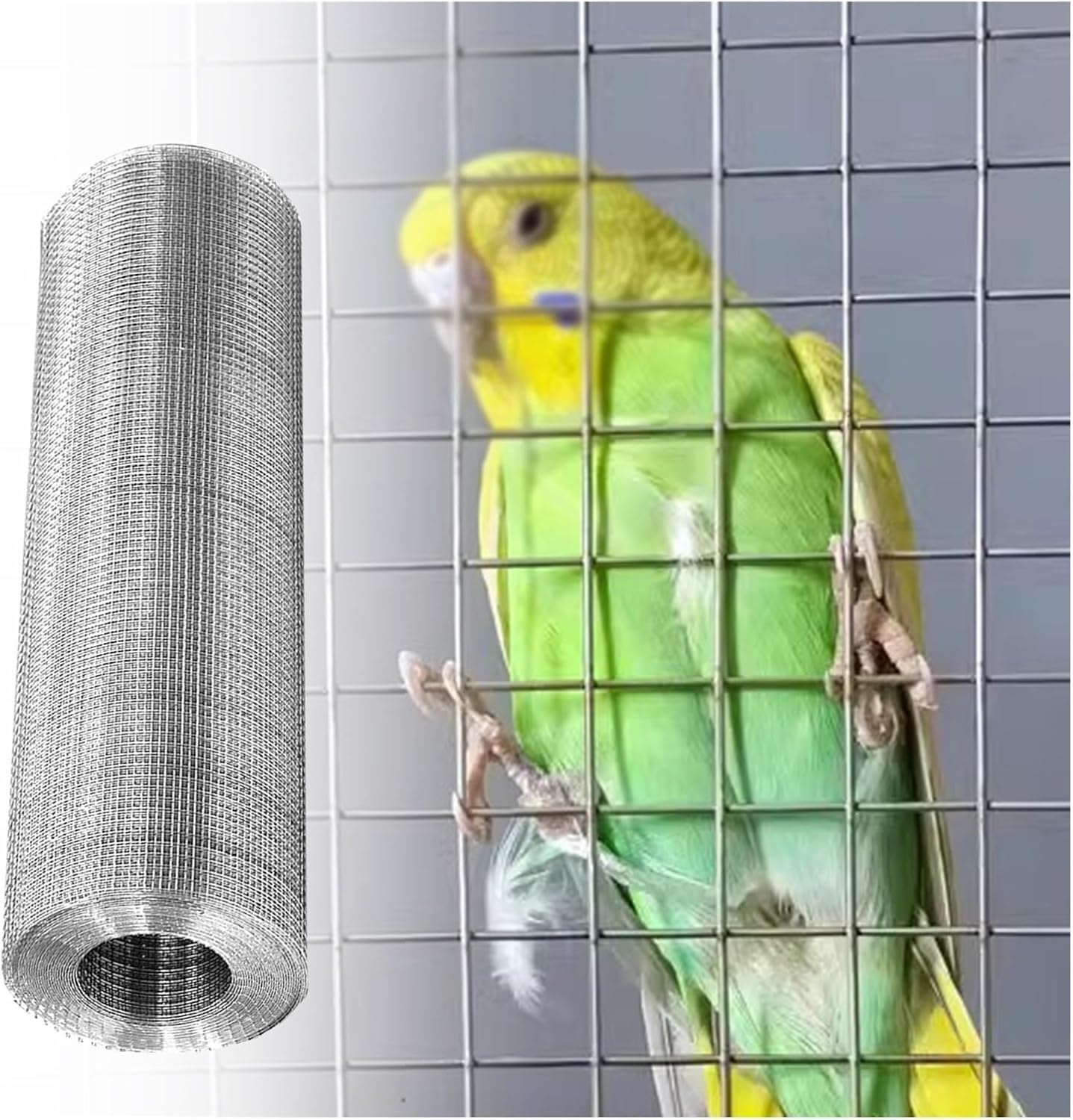 Valla De Alambre De Gallinero, 12x12mm Agujeros 304 De Acero Inoxidable De Malla Electrosoldada Para Aves De Corral Mascota Conejo, Aviary Fence(1x19m)