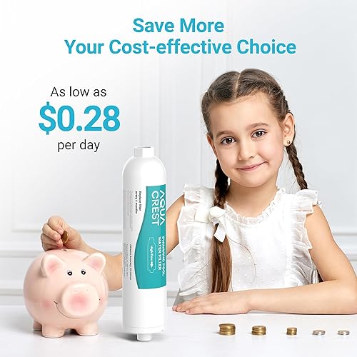 Miniatura 7 de AQUA CREST Filtro de agua XL para caravana, prefiltro de extremo de manguera de jardín para piscina, bañera de hidromasaje, spa, reduce el cloro,