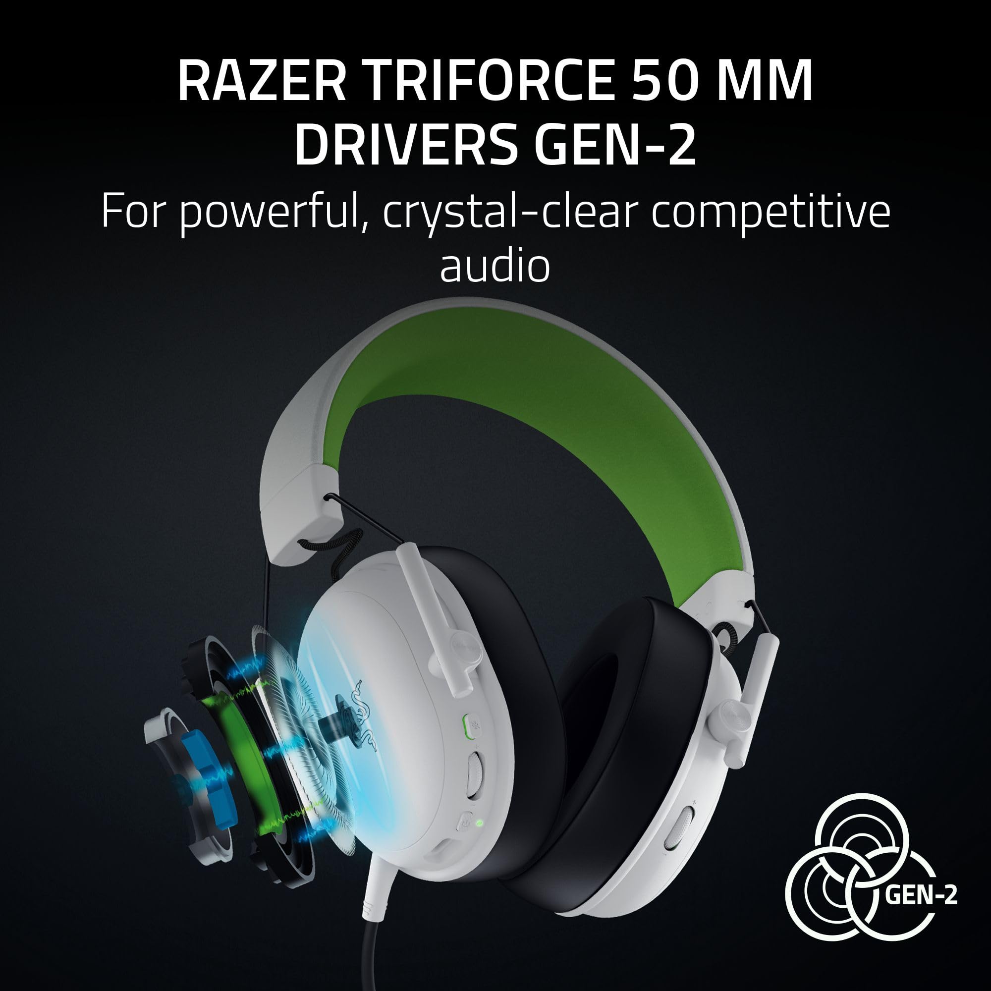 Razer BlackShark V3 X HyperSpeed Wireless Gaming Headset - 50mm Drivers - Dettaglio
