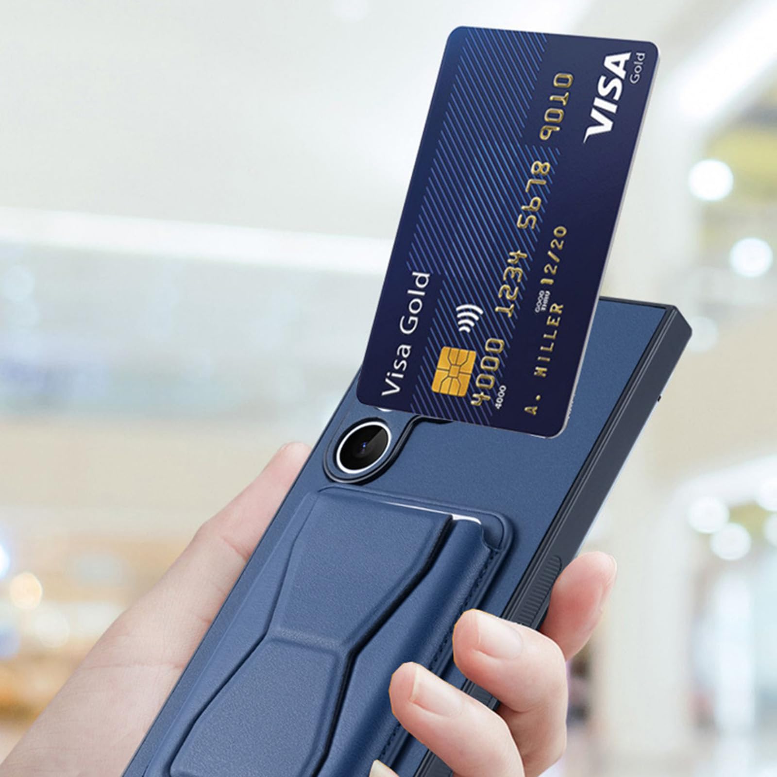 Etui do Samsung Galaxy S25 Ultra/S25 Plus/S25, tylna kieszeń na karty, ochrona przed upadkiem, skóra wąska obudowa, ochrona aparatu, etui stojące, czarne, S25