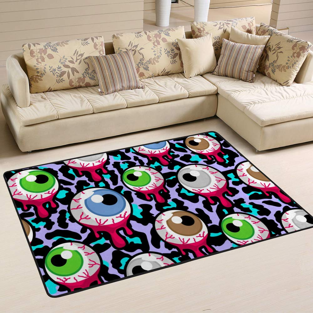Tapis zombie alien 203 x 147 cm grand tapis de salon durable et facile à nettoyer