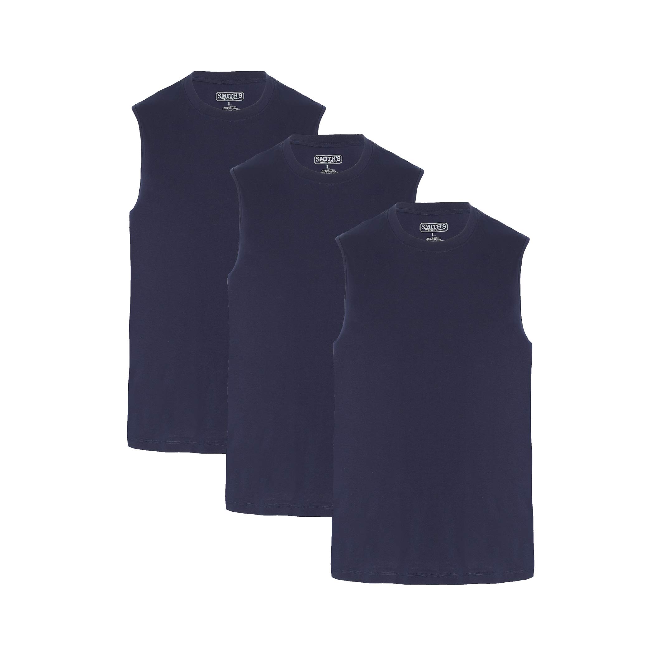 Smith's WorkwearMen's Cotton Muscle Tee T-Shirt (Pack of 3)