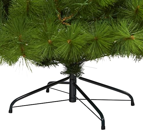 Miniatura 6 de Nearly Natural Árbol de Navidad artificial de pino escocés verde de 6 pies con 300 luces LED transparentes