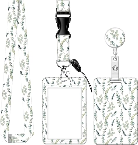 BLOCIT Portatarjetas con cordón, portatarjetas de identificación a la moda con cordones retráctiles, clip de fibra suave de metal, hebilla