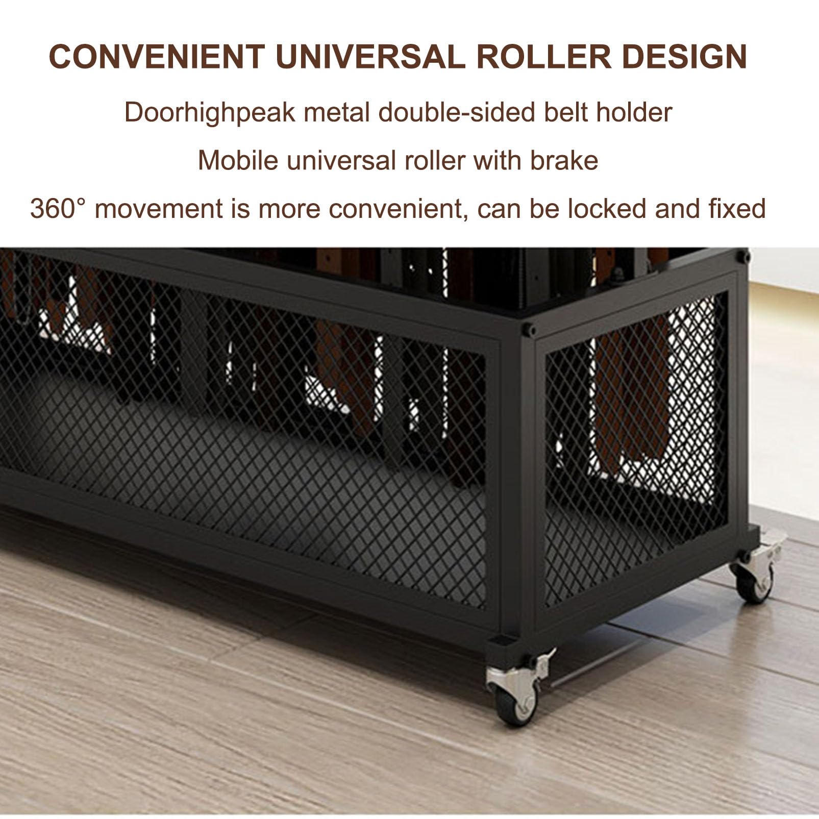 Gürtelaufhänger, Schmuckständer, doppelseitiger Metall-Organizer für Schrankaufbewahrung, robustes Regal für Krawatten, Schals, Schals und Zubehör