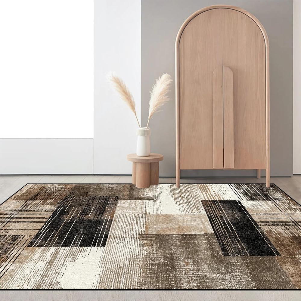 Geometry Carpet Living Room Decoration Rugs Bedroom Decor Carpet Non-Slip Cloakroom Lounge Soft Mat Washable,JH013,Flannel,4,200x300cm 78.7x118in