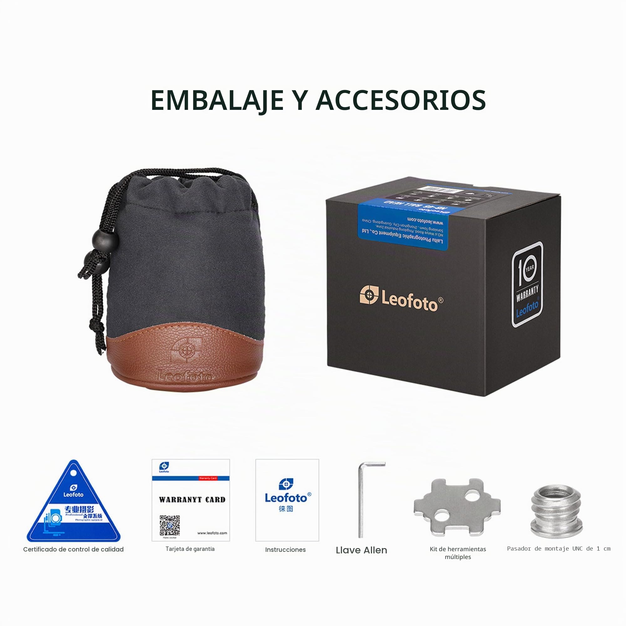 LEOFOTO Cabezal de bola de trípode LH-40PCL, función panorámica dual + placa de liberación rápida NP-60