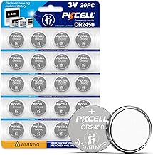PKCELL 2450 Lot de 20 piles au lithium CR2450 3 V