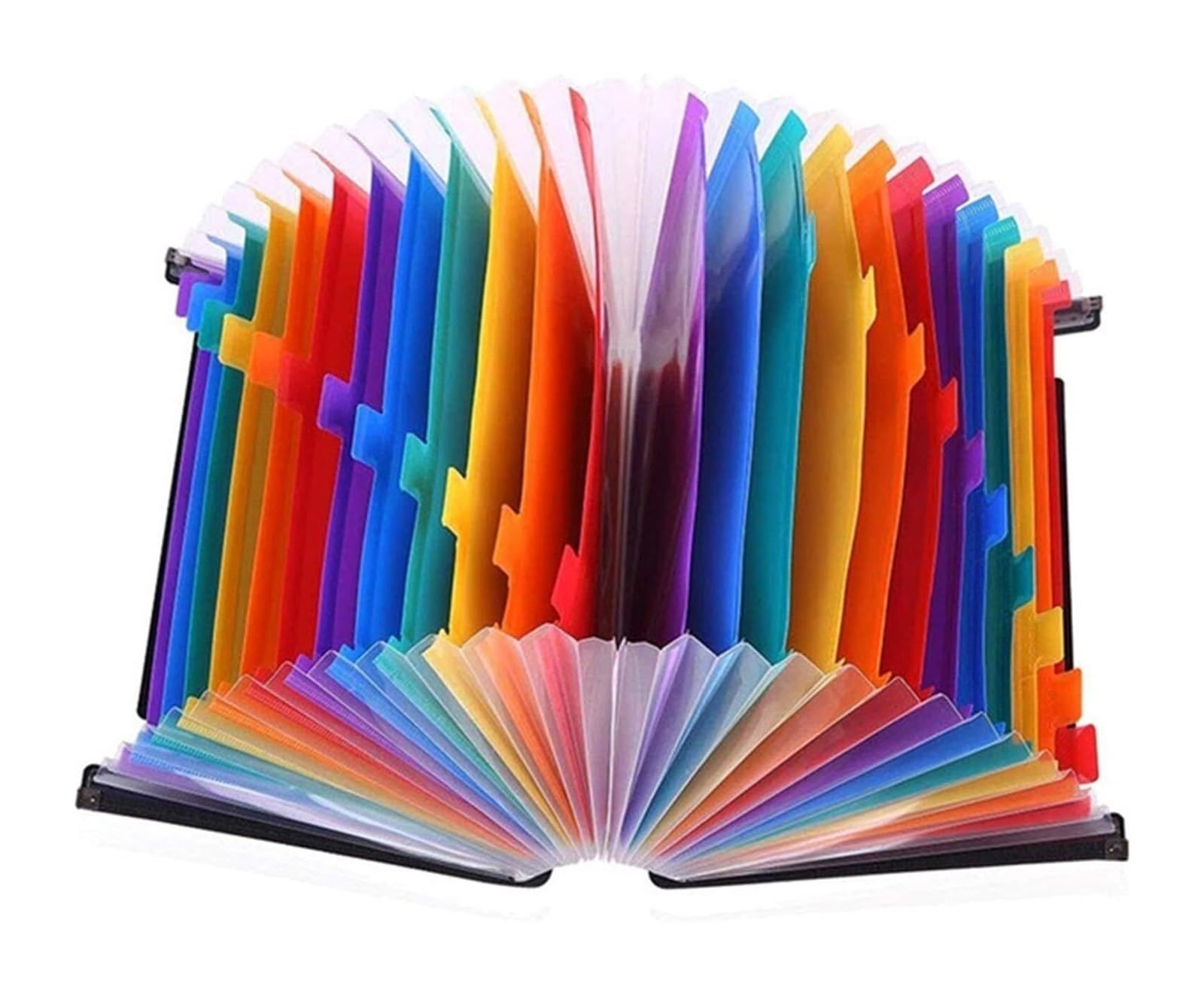 Teczki harmonijkowe, Rozszerzana teczka na dokumenty 13/24 kieszeni rozwijana działa akordeonie biuro A4 organizer do domu, biura i szkoły(Multicolor 24layer)