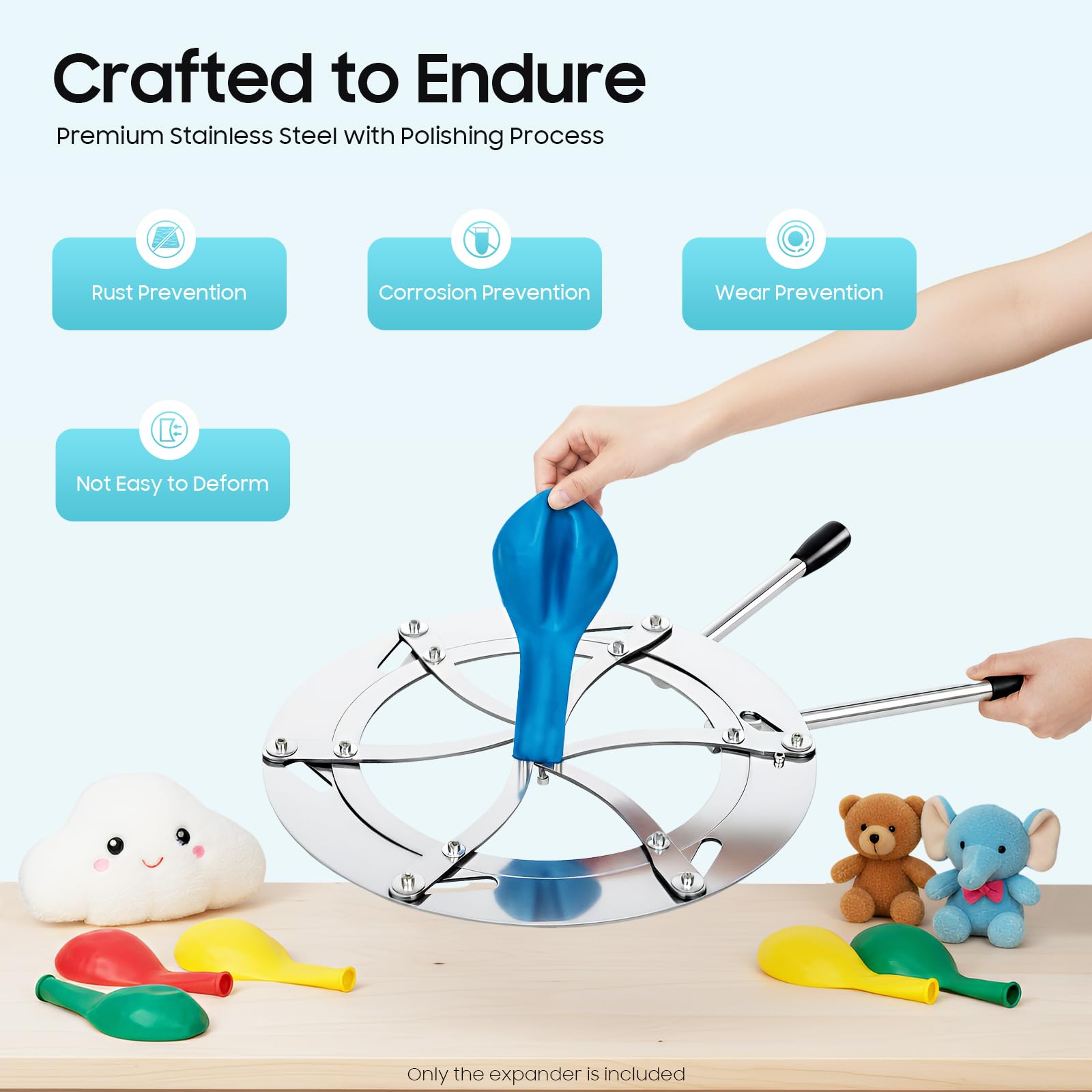 Ballon Expander Werkzeug, Ballon Expander Extractor, Edelstahl Stretcher Extractor für Ballon Stuffing Machine zum Befüllen DIY Blumenstrauß Geschenk