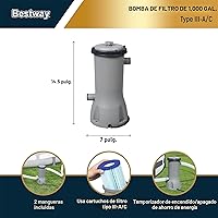 Vista 5 de Bestway Steel Pro MAX - Piscina sobre el suelo de 14 pies x 48 pulgadas, juego de piscina para exteriores con estructura de metal redondo con bomba