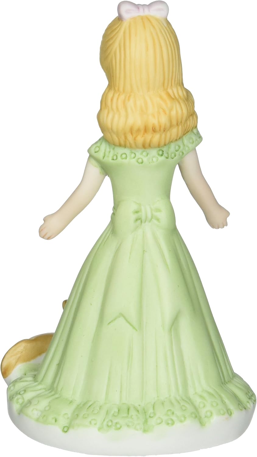 Enesco Growing Up Girls “Blonde Age 7” Porcelain Figurine, 4.5”, Golden,green,pink - Image 2