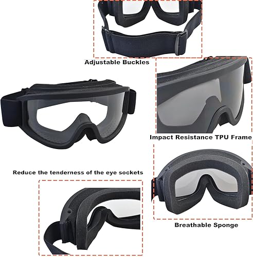 Miniatura 10 de Gafas tácticas de seguridad Airsoft, gafas militares antivaho, gafas tácticas de tiro para ciclismo, caza, malezas