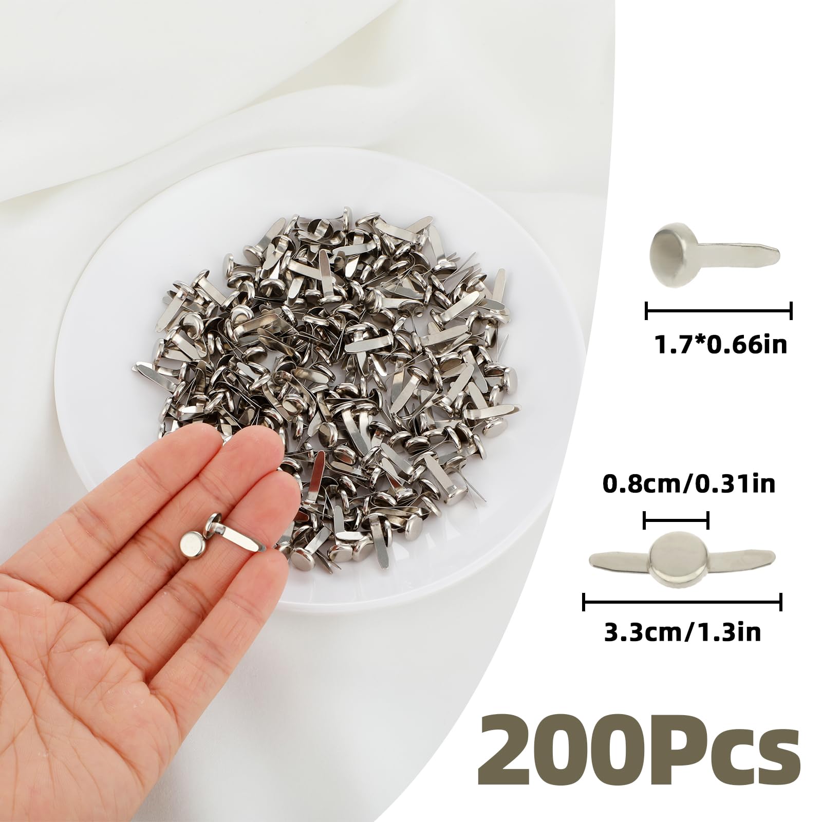 Kit 220 Attaches Parisiennes MHwan - Multicolores Pour Scrapbooking Et DIY