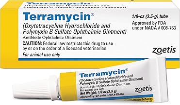 Terramycin (oxytetracycline hydrochloride and polymyxin B sulfate ophthalmic ointment) for Dogs & Cats, 1/8 oz