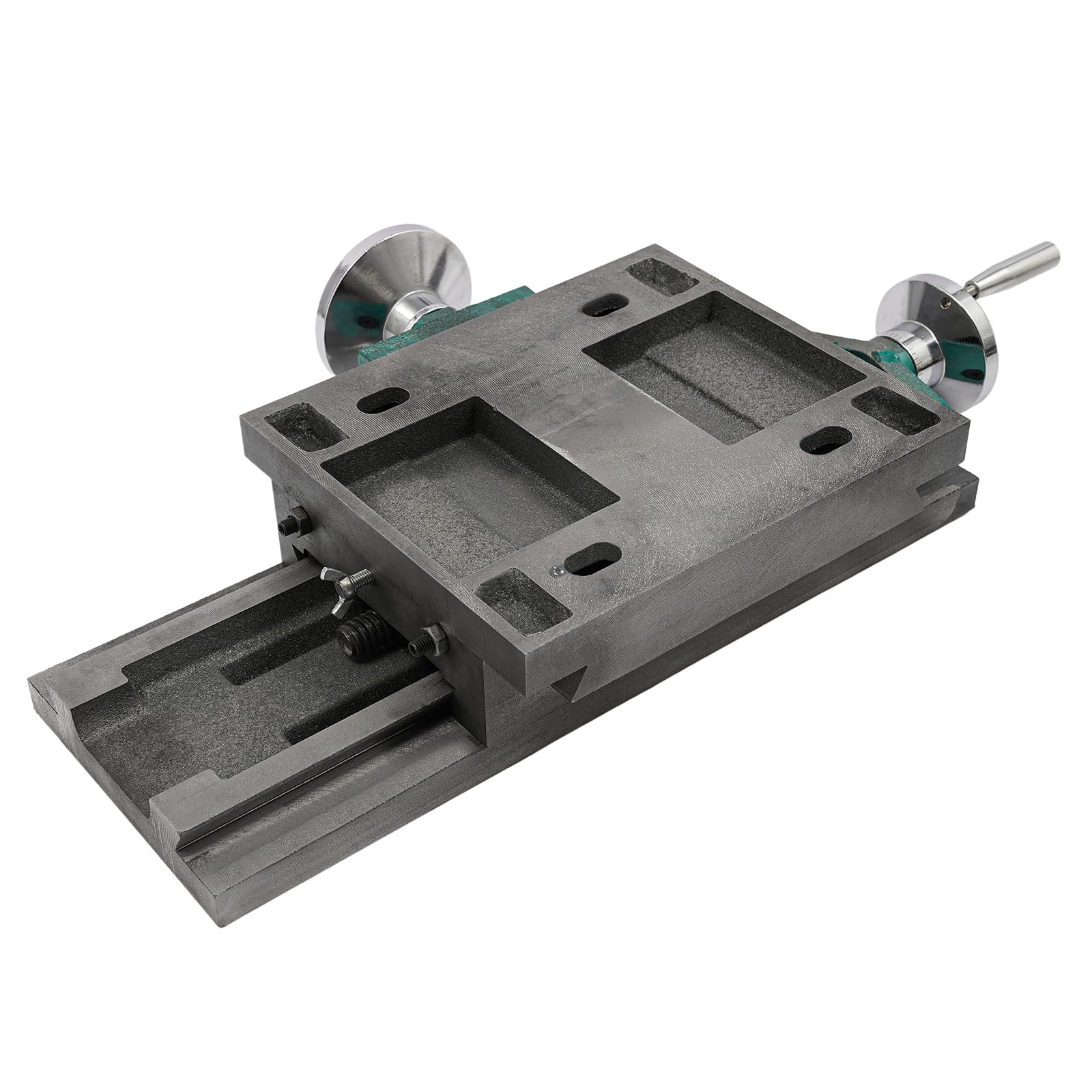 Mesa de fresado de 2 ejes, mesa de fresado, mesa de coordenadas, 450 x 170 mm, mesa de trabajo para fresadora, mesa de trabajo de 2 ejes para fresadoras y taladros