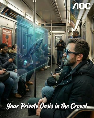 Miniatura 5 de AOC Air Mega AR/XR Glasses - 201'' Micro-OLED Personal Wearable Monitor for Gaming & Movies, FHD 120Hz Plug-and-Play Display Legion Go & USB-C