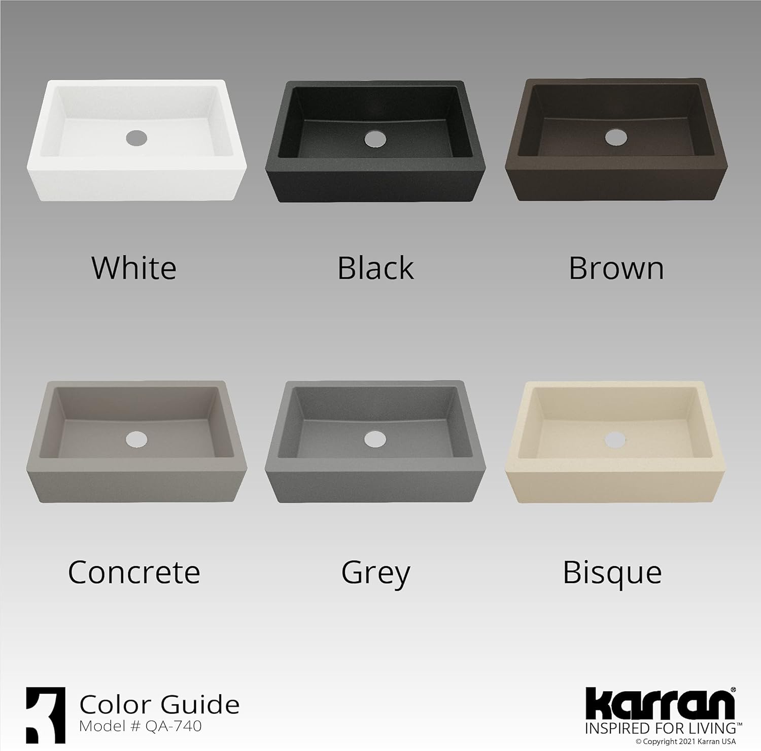 Buy 1 get 1 Karran Quartz Apron Front/Farmhouse Kitchen Sink 34 in. Single Bowl in Brown