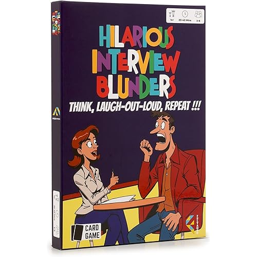 Hilarious Interview Blunders, Funny Game for Adults, Game Nights, Travel Games, Board Games, Card Games for Adults, Party Games, Funny Games, Board Games for Family Night