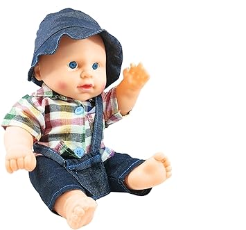 Baby Doll boy Golu Cool Baba Rubber Doll for Kids Removable Clothes (Multicolor)