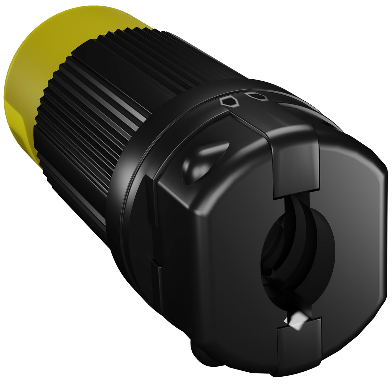 HJP-CS6365C Twist Locking Male Plug 50 Amp by Journeyman-Pro, 125/250 Volt AC, (CS) California STD, 2P/4W, Black/White, 50A, UL Listed, SS2-50P, Heavy Duty Industrial Connector 120/240V 250V (1)