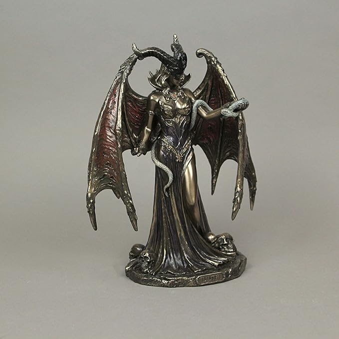 Veronese Design 9" Lilith La Primera Mujer Estatua Bronce Resina miniatura 6