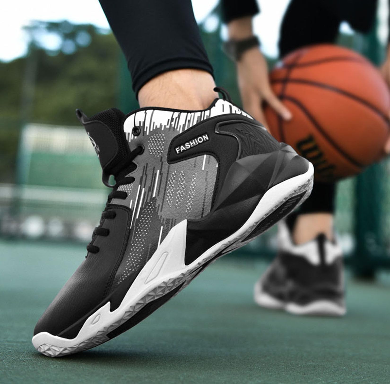 Męskie buty do koszykówki, męskie buty sportowe, duże buty sportowe, modne sportowe buty do koszykówki (41 UE, Q1)
