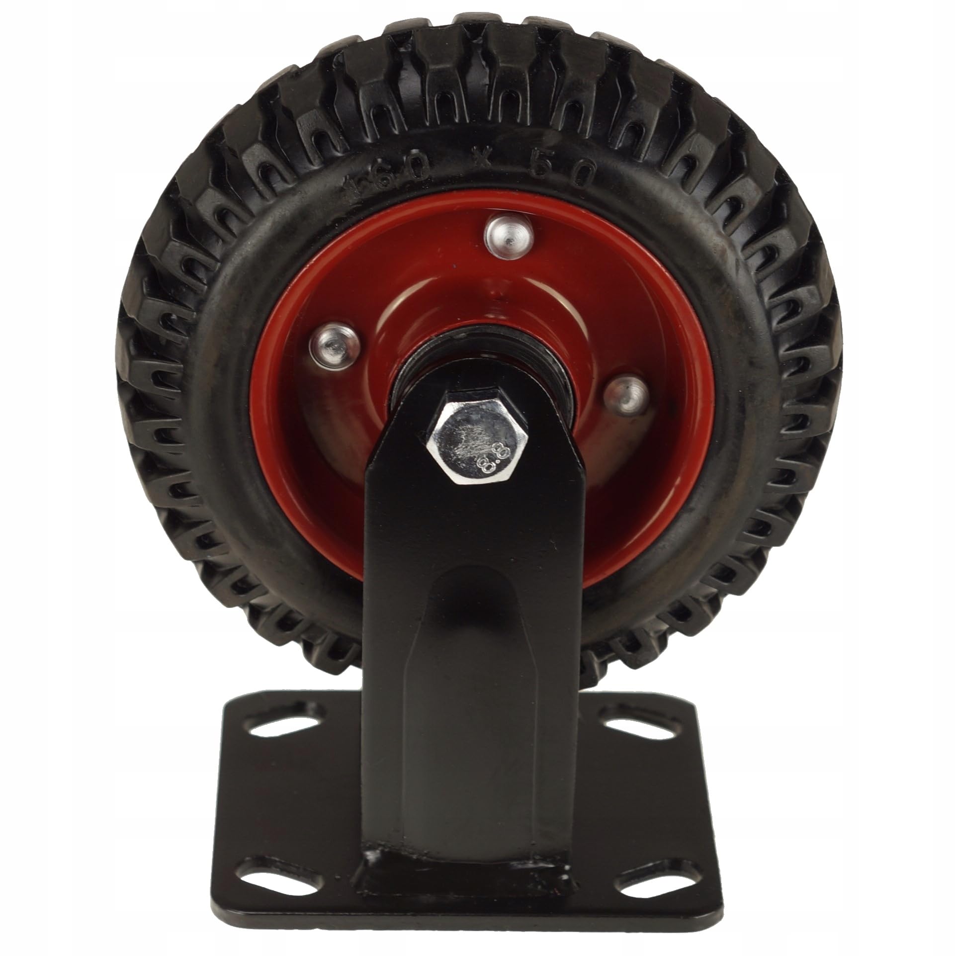Lenkrolle 160x45 mm 450 kg 4 Stück | Vollgummi, Transportrolle, Kugellager, Transportwagen, Plattformwagen, Industrie Rolle