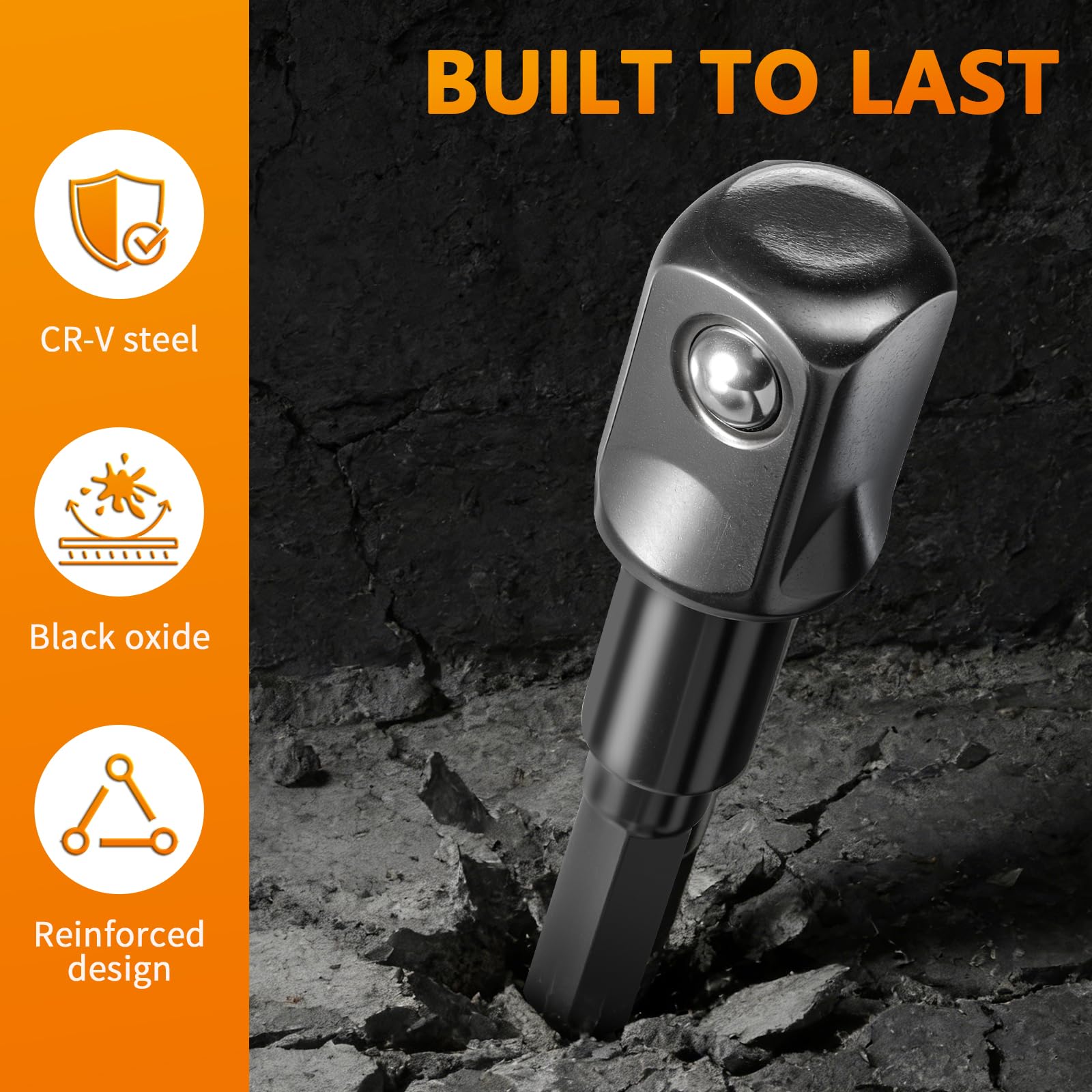 Mellbree 1/2 Impact Socket Adapter 1/4 to 1/2 for Impact Driver/Drill — Amazon image 5