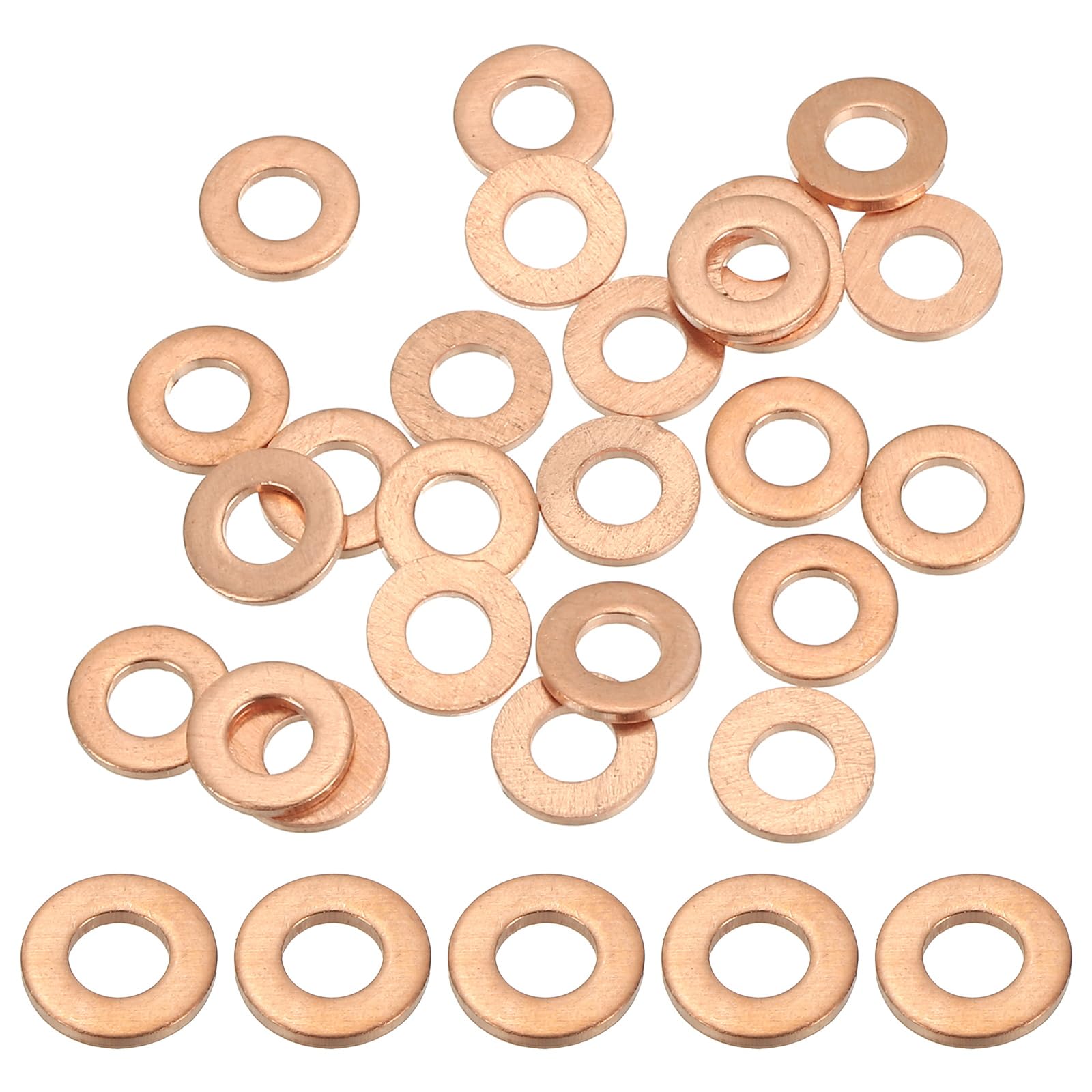 Kit 35 Rondelle In Rame M18x24x1.5mm – Guarnizioni Piatte Di Tenuta Per Auto, Tubi, Pompa E Valvole, Conducibilità Termica E Resistenza Alla Corrosione
