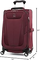 Vista 124 de Travelpro Maxlite 5 - Juego de 2 piezas de equipaje de mano de tela, expandibles con 4 ruedas giratorias, bolso blando para debajo del asiento, Negro
