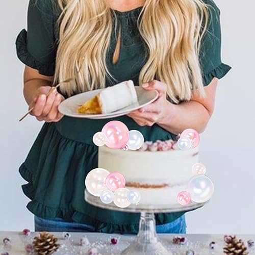 Miniatura 4 de Rsstarxi 24 adornos para tartas de bola, mini globos, insertos de pastel y selecciones para baby shower, bodas, fiestas infantiles, bolas de espuma