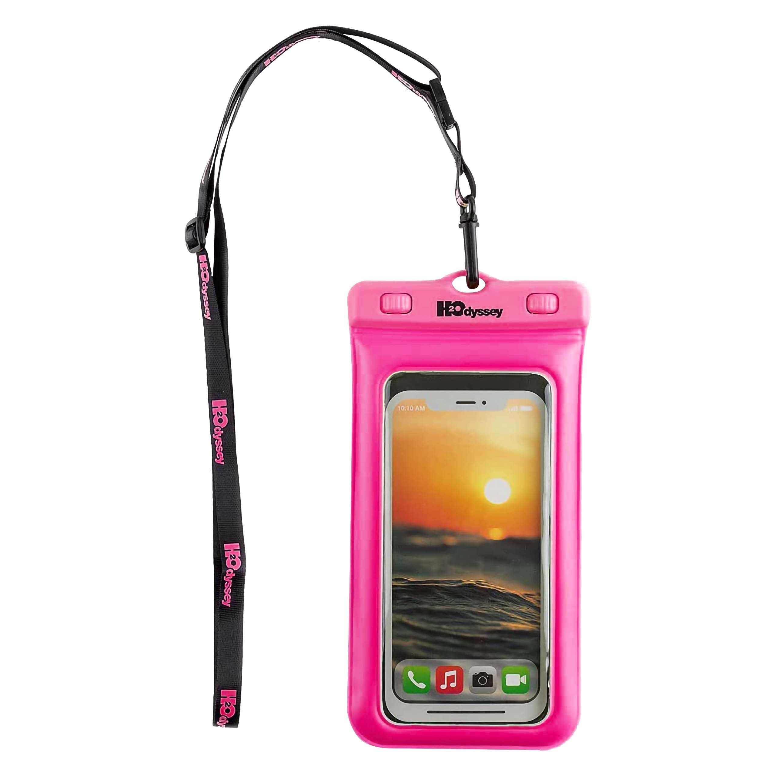 H2Odyssey Funda impermeable para teléfono y cordón, excelente protección impermeable, flota en el agua (6.5 pulgadas de alto x 3.25 pulgadas de ancho x 0.5 pulgadas de grosor, morado)