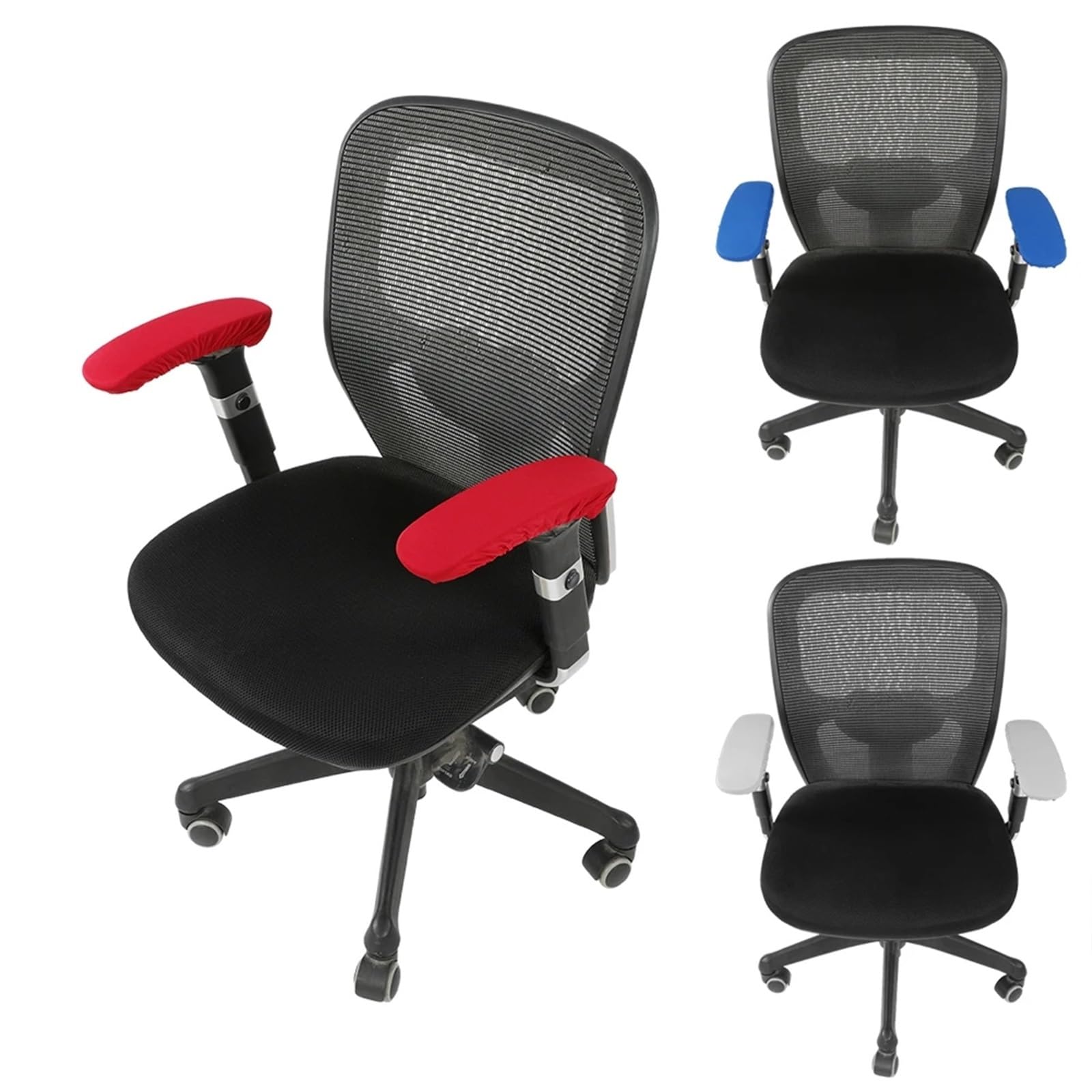 Copri-braccioli in Spandex per Ufficio, Copribraccioli for Sedia da Ufficio 4 Pezzi Multicolor(Grijs)