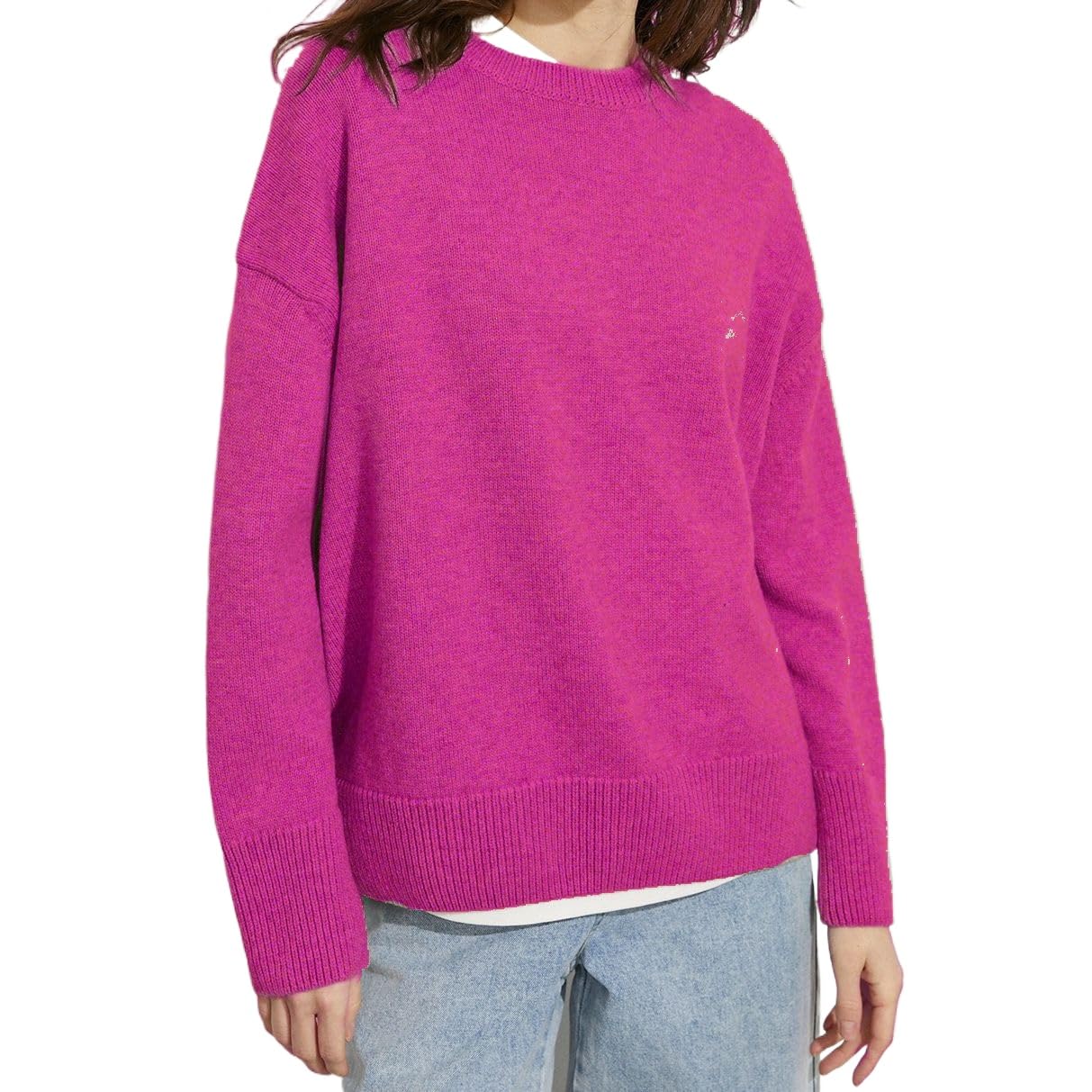 Pullover Sweaters for Women Slouchy Loose Crewneck Sweatshirt Women Long Sleeve Sweater Y2k Cozy Chunky Knit Sweaters