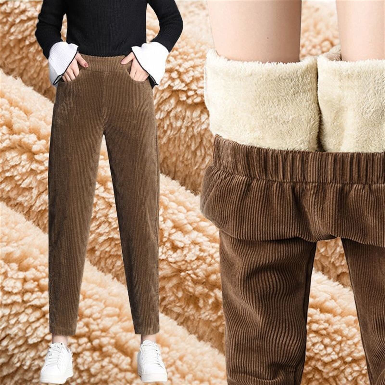 ZFLY Corduroy Pants Casual Fit Mid 