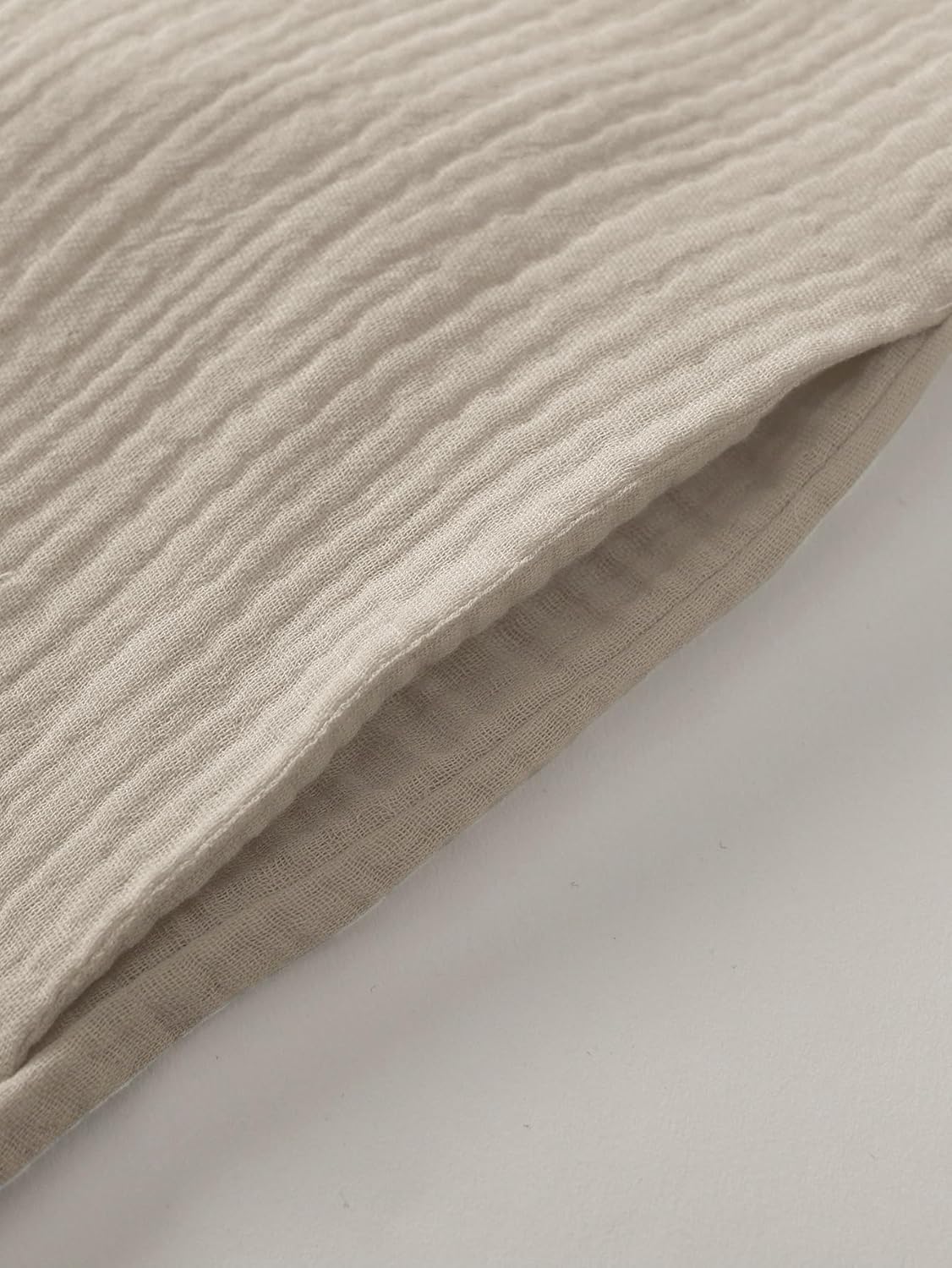 Latuza Women's Cotton Gauze Robe Lightweight Absorbent Bathrobe with Pockets - Image 3