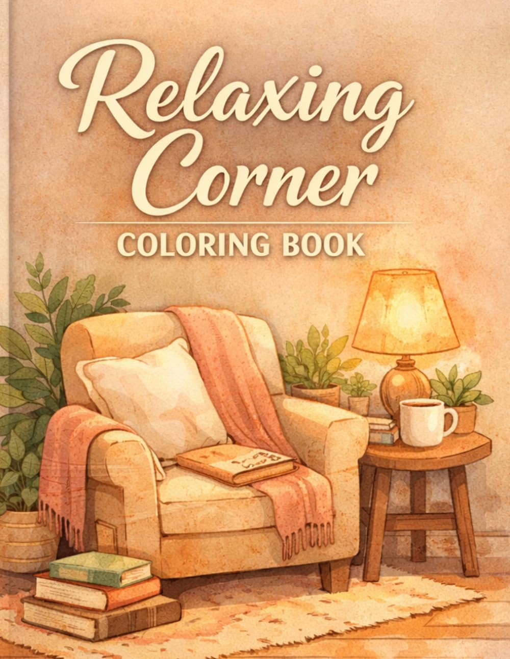 Relaxing Corner Coloring Book: 40 Cozy and Peaceful Spaces to Color for Relaxation