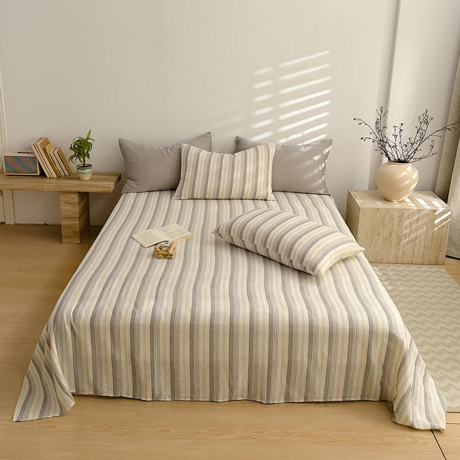 Drap plat 100% coton de qualité supérieure 250 x 250 cm couleur violet