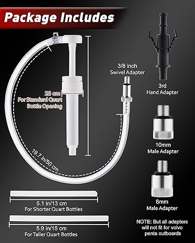 Miniatura 3 de Bomba de fluido para botellas de cuarto de galón estándar, bomba de 8 cc por carrera, aceite de engranaje de transferencia, líquido diferencial y de