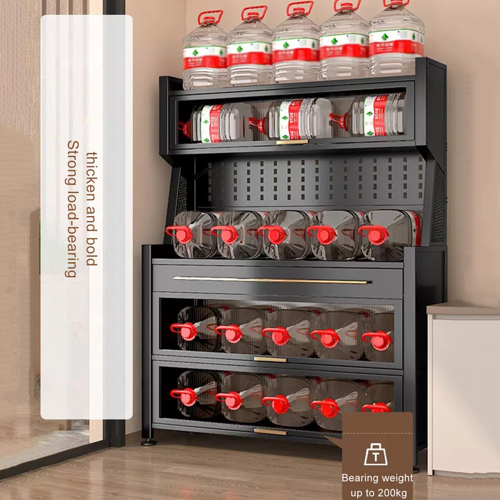 Scaffale Mensole Cucina Mobiletto Porta Microonde 2 Ripiani Metallo Legno Bianco | Leroy Merlin