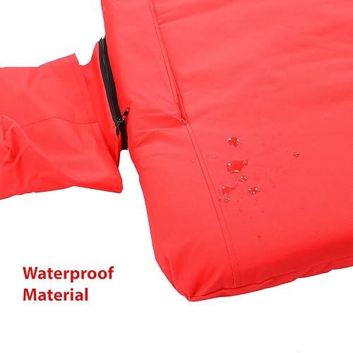 Miniatura 4 de Xspec Asiento de estadio reclinable grande y ancho con reposabrazos, batería no incluida, silla plegable con soporte trasero y bolsillos, asiento