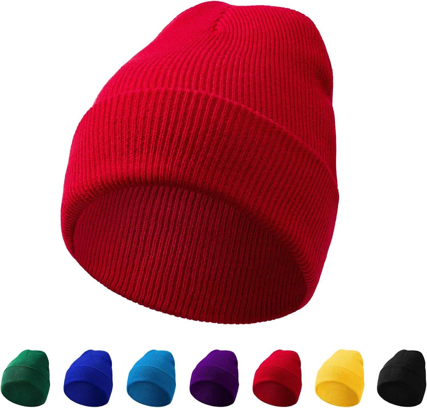 Zando Toddler Kids Beanie Hat 0-12 Years - Boys Girls Cute Warm Winter Hat Slouchy Knit Beanies for Daily & Halloween Wear
